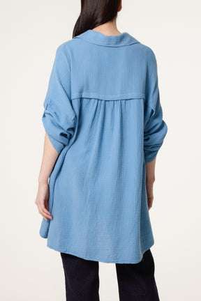 Cheese Cloth Button Down Shirt