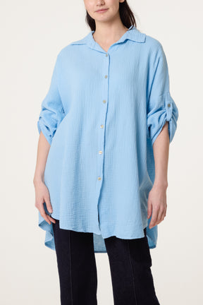 Cheese Cloth Button Down Shirt
