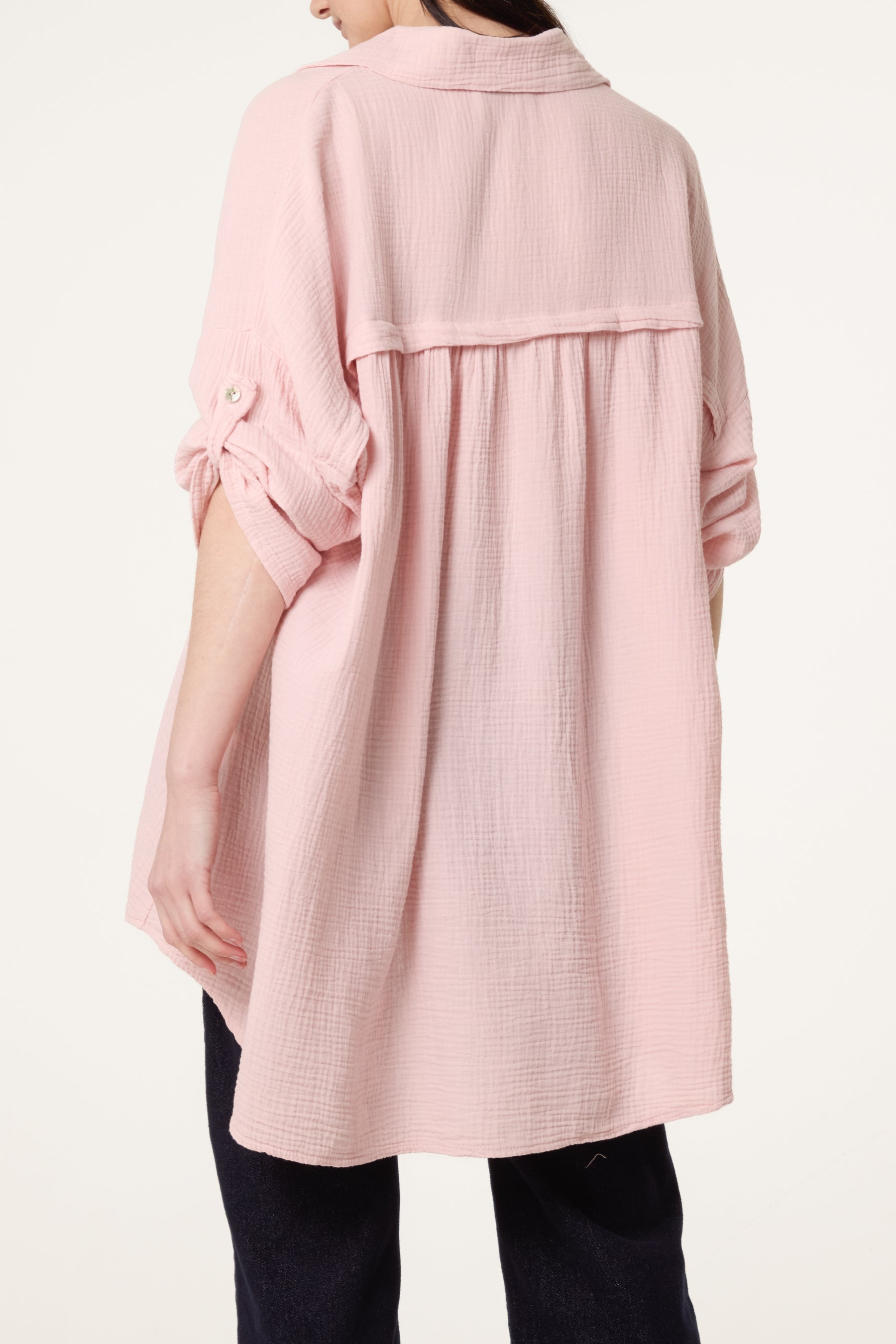 Cheese Cloth Button Down Shirt