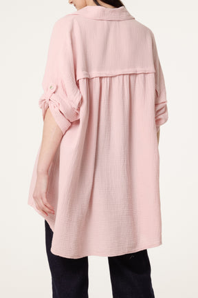 Cheese Cloth Button Down Shirt