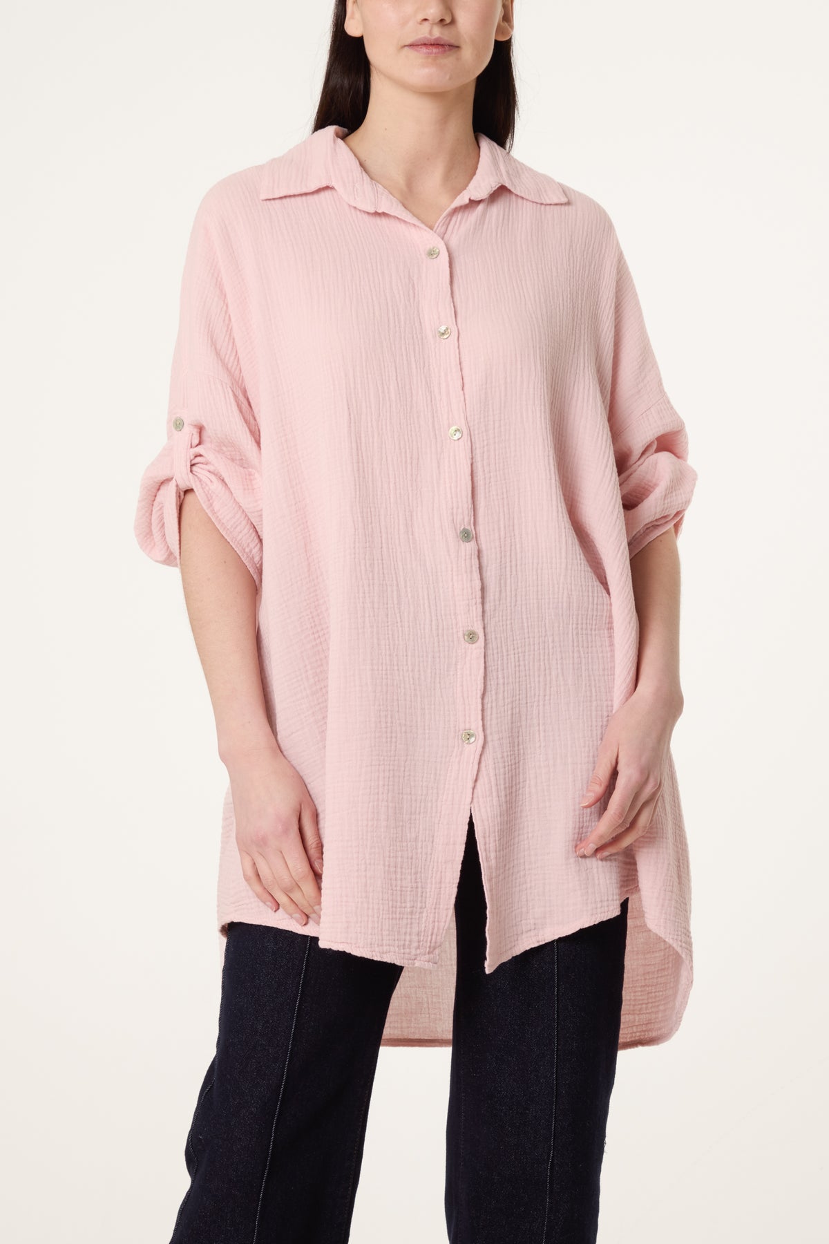 Cheese Cloth Button Down Shirt