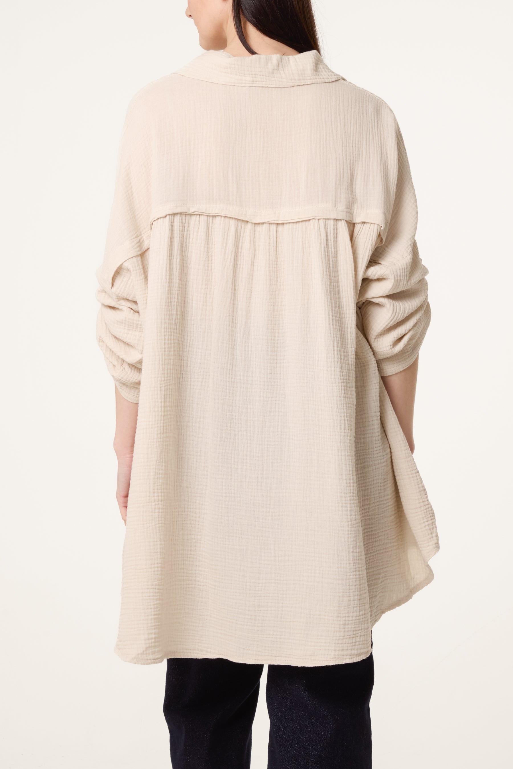 Cheese Cloth Button Down Shirt