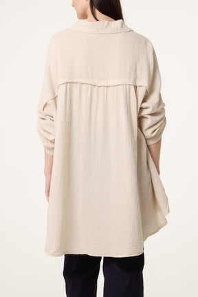 Cheese Cloth Button Down Shirt