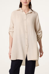 Cheese Cloth Button Down Shirt