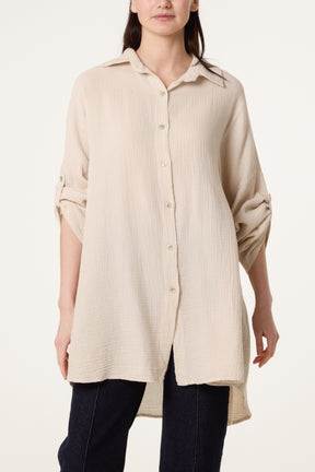 Cheese Cloth Button Down Shirt