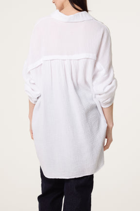 Cheese Cloth Button Down Shirt