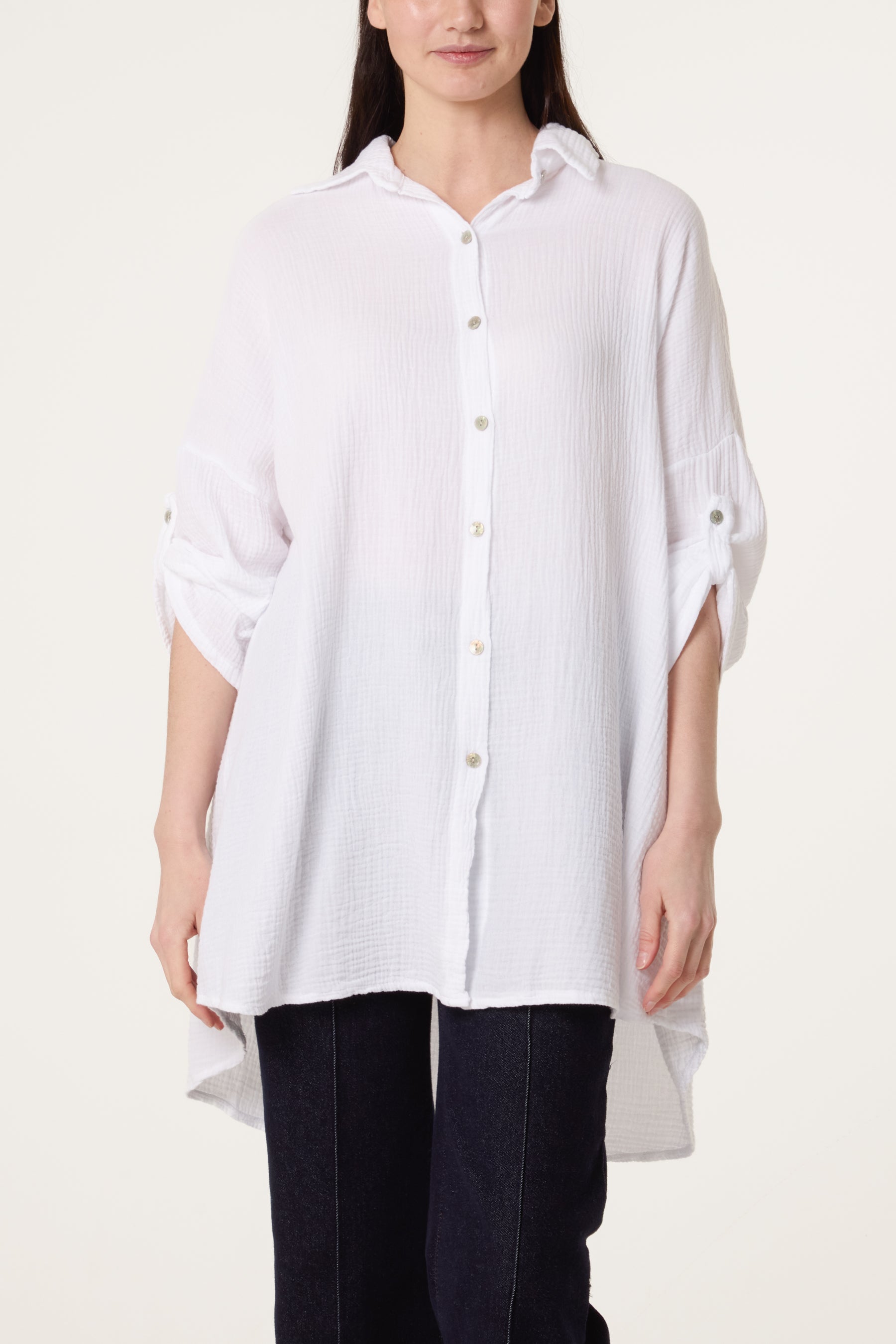 Cheese Cloth Button Down Shirt
