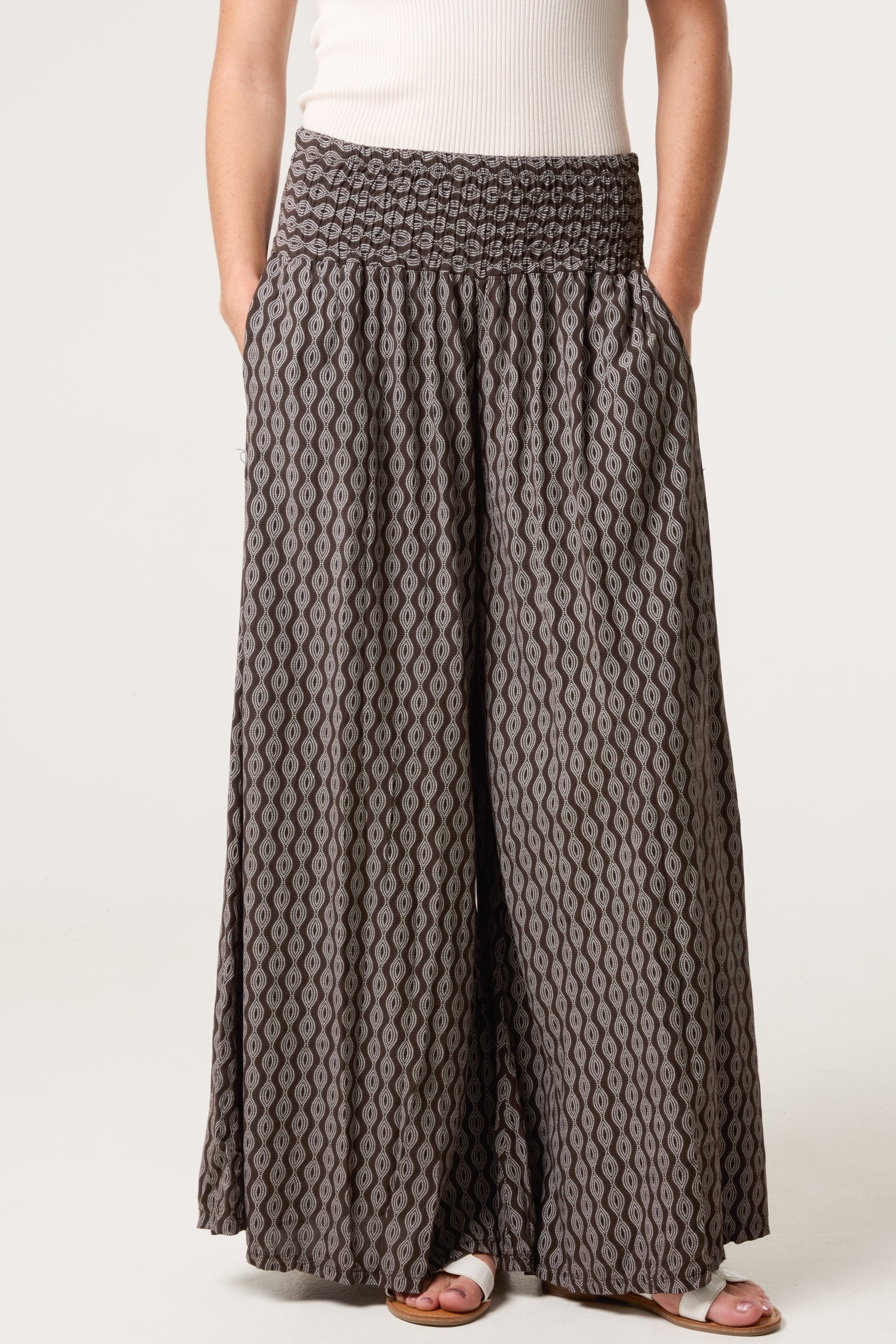 Floral Mandala Wide Leg Culottes