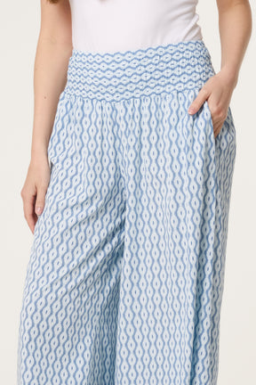 Floral Mandala Wide Leg Culottes