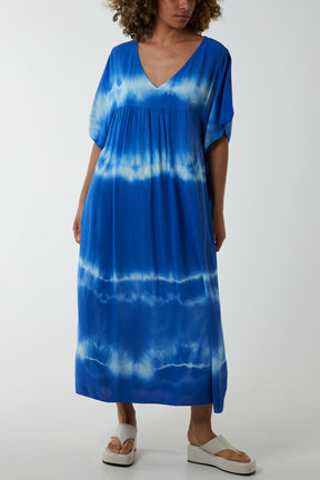 V-Neck Tie Dye Maxi Dress