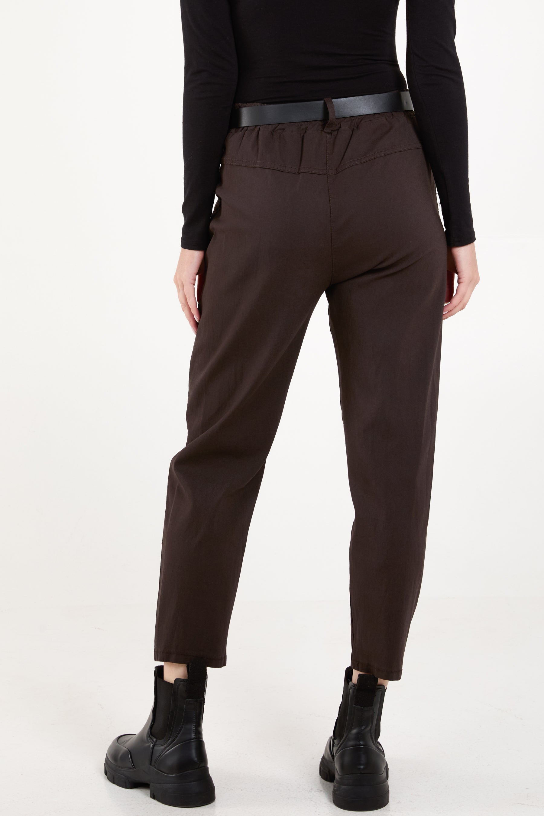 High Waisted Trousers with Belt