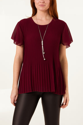 Necklace Pleated Top