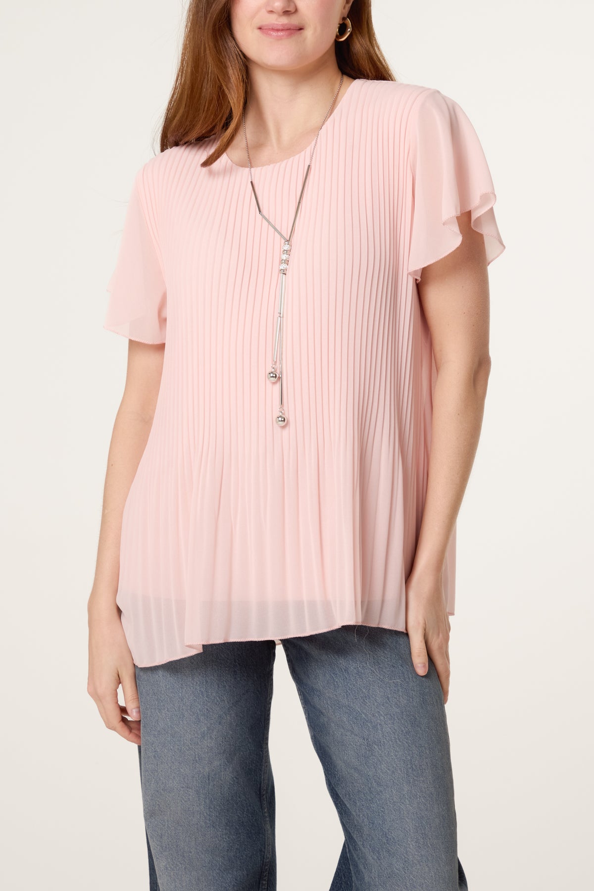Necklace Pleated Top