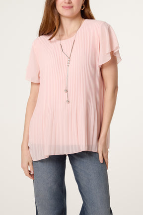 Necklace Pleated Top