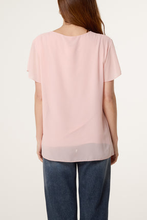 Necklace Pleated Top