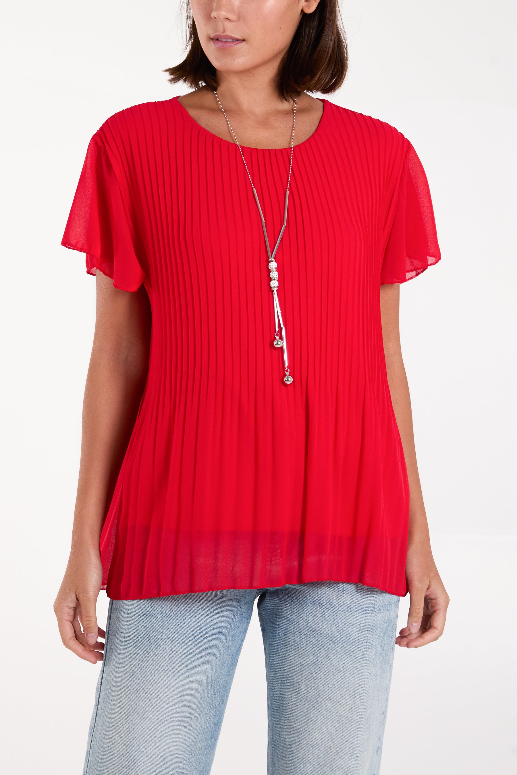 Necklace Pleated Top