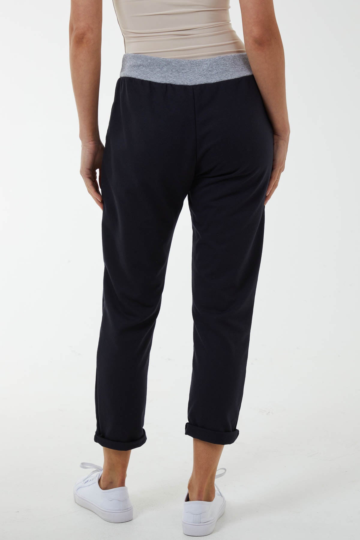 Contrast Waist Jogger Trousers