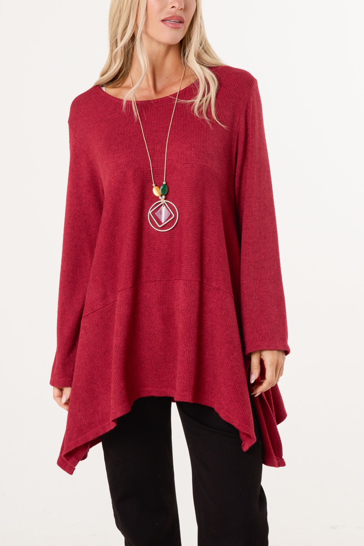 Necklace Long Sleeve Fine Knit