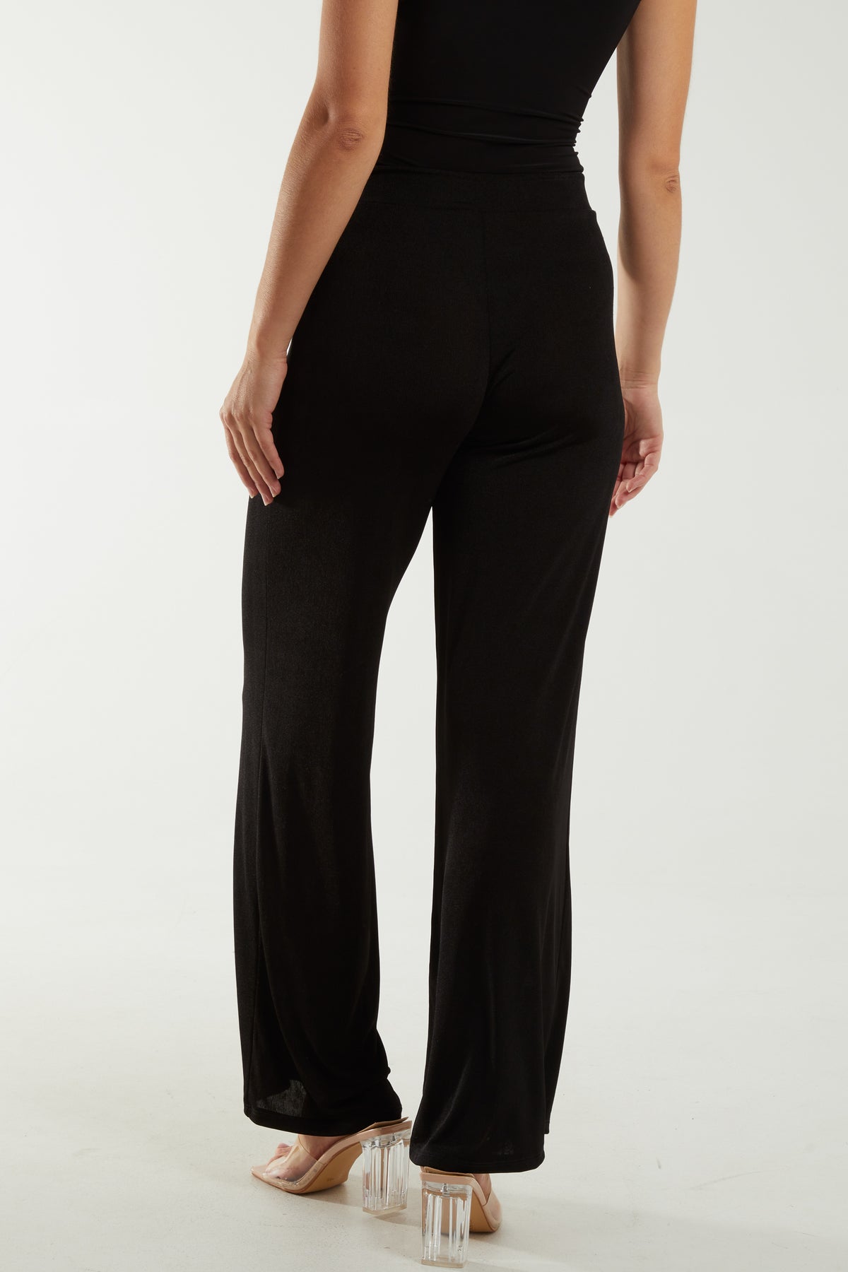 Wide Leg Acetate Trousers