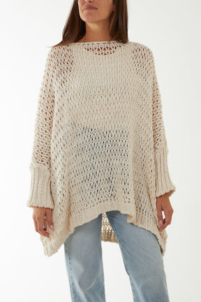 Oversize Crochet Jumper