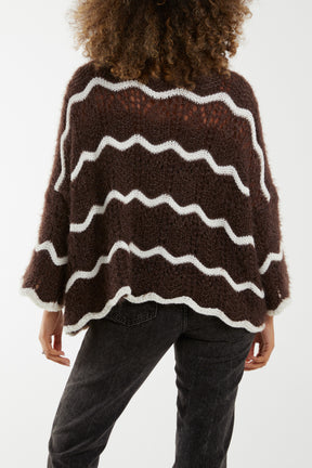 Zig Zag Stripe Oversize Jumper