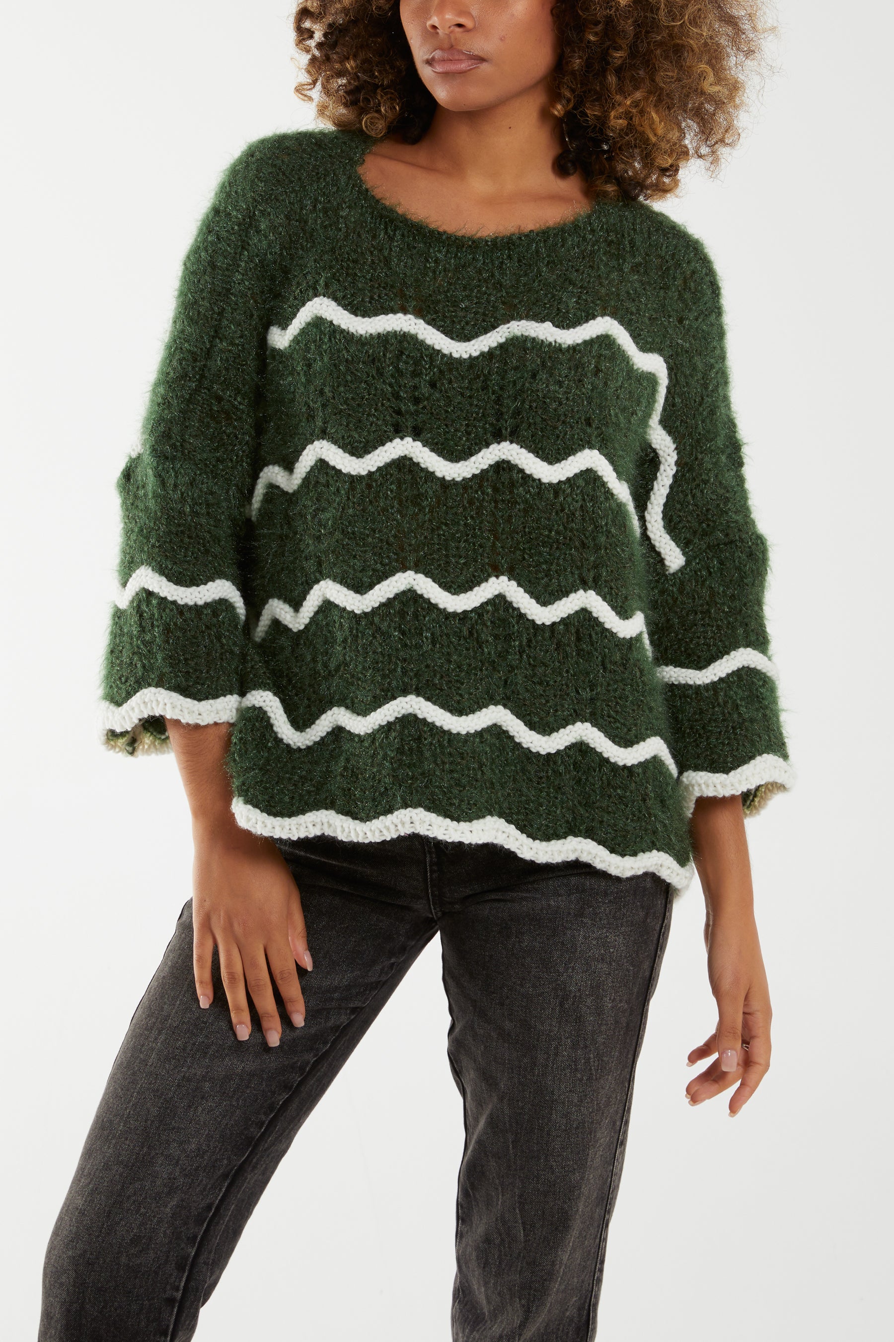 Zig Zag Stripe Oversize Jumper