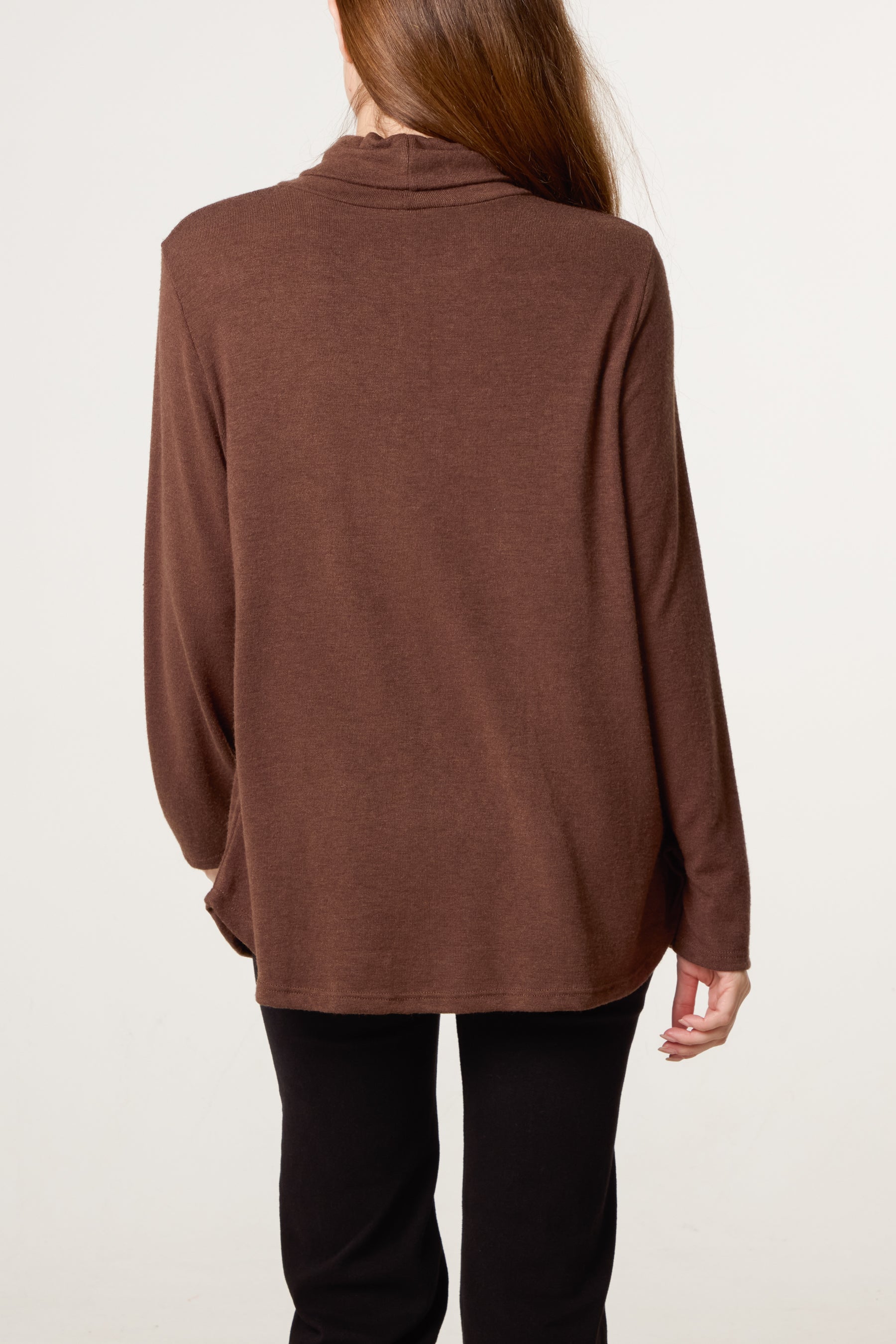 Fine Knit Roll Neck Jumper with Necklace