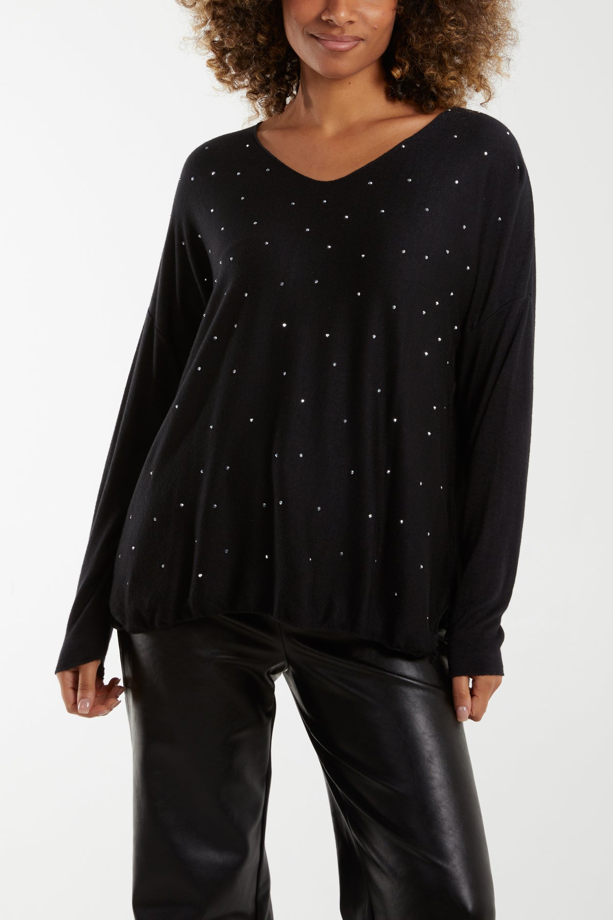 Sparkly Stud Knitted Top