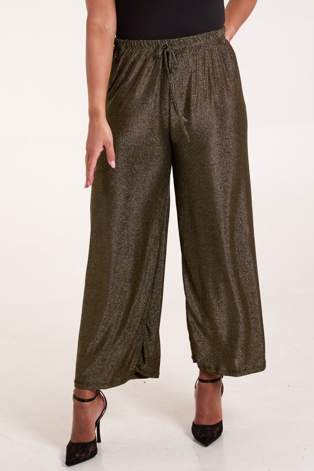 Glitter Wide Leg Trousers