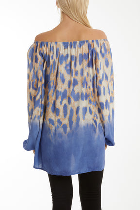 Gypsy A Line Leopard Ombre Effect Top