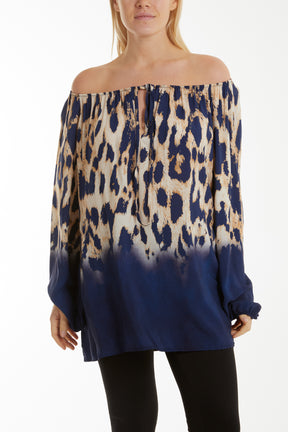 Gypsy A Line Leopard Ombre Effect Top