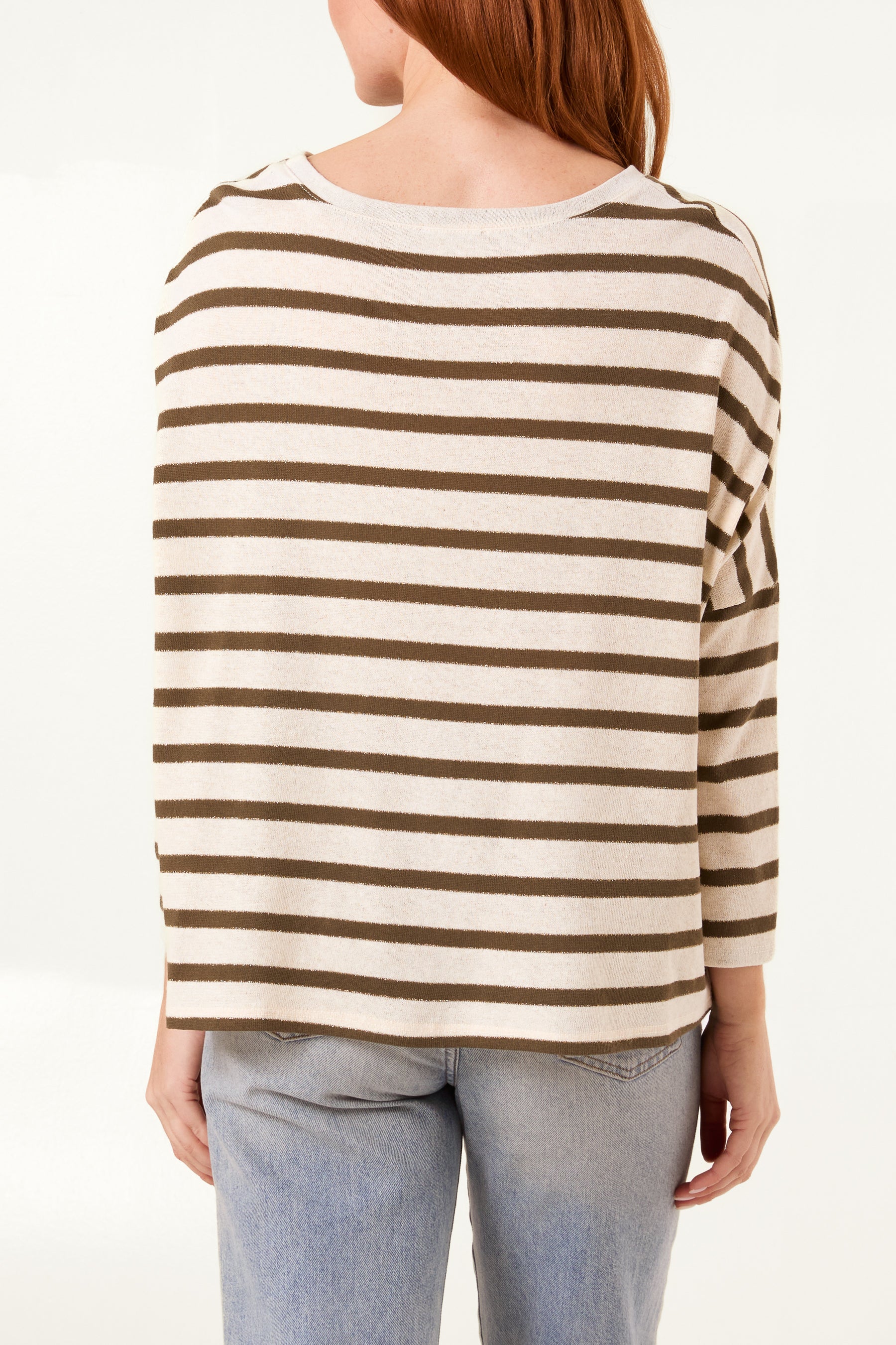 Lurex Stripe Knit Top