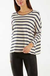 Lurex Stripe Knit Top