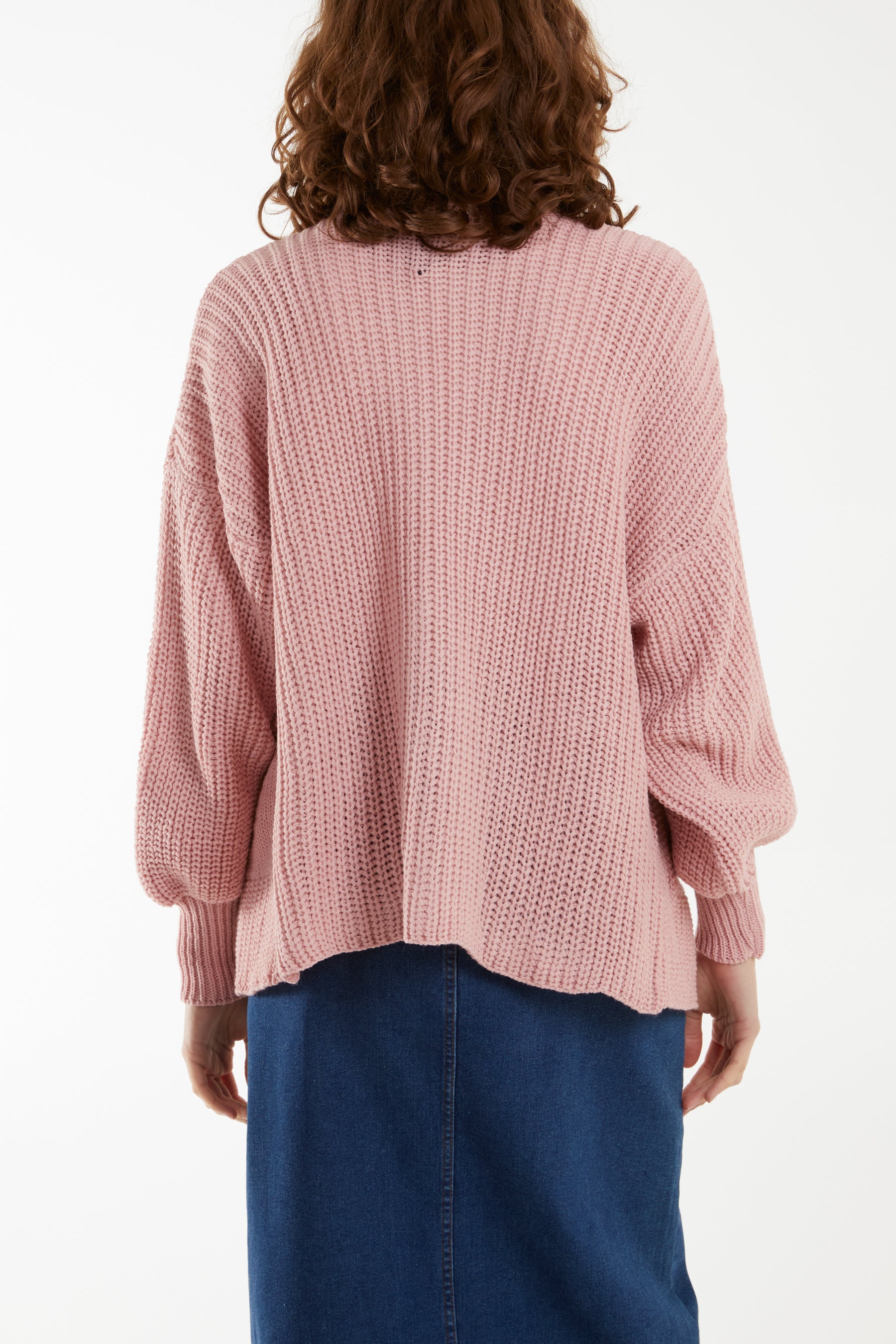 Edge To Edge Knitted Short Cardigan