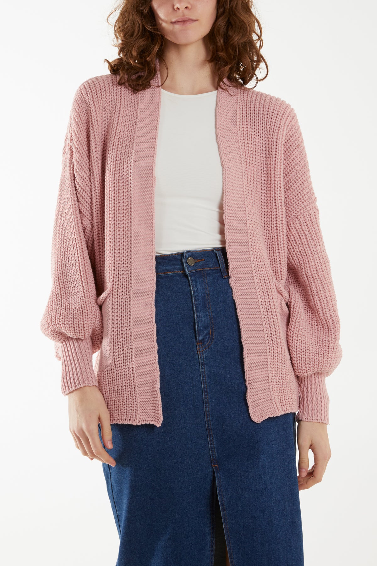 Edge To Edge Knitted Short Cardigan