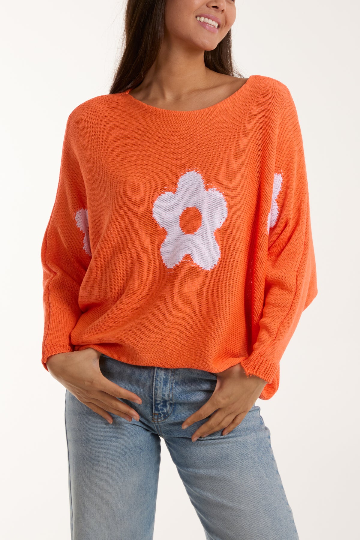 Daisies High Low Batwing Jumper