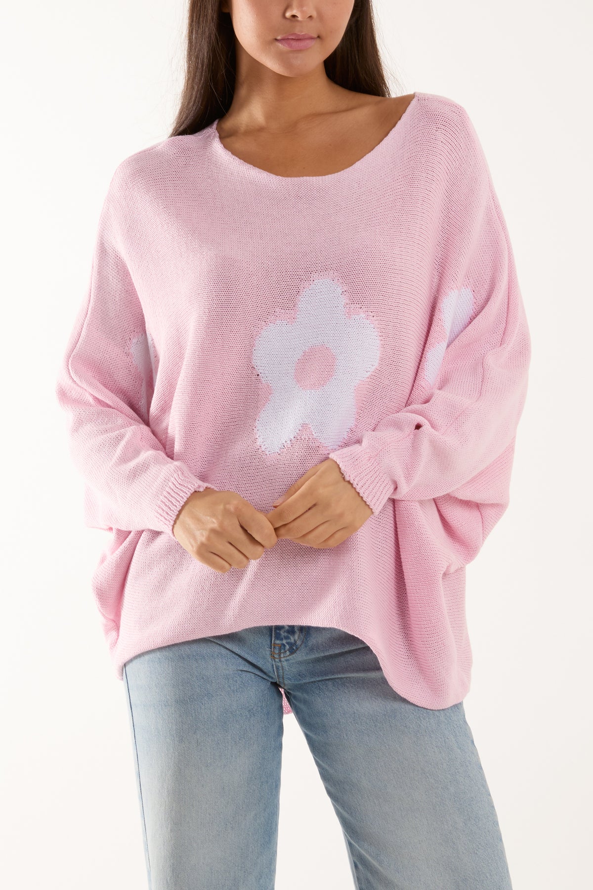 Daisies High Low Batwing Jumper