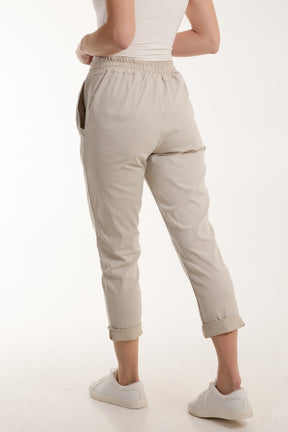 Texture Stripe Pocket Panel Trousers