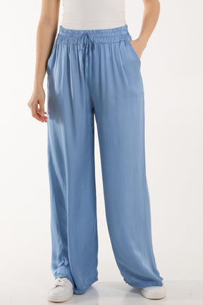 Satin Wide Leg Trousers