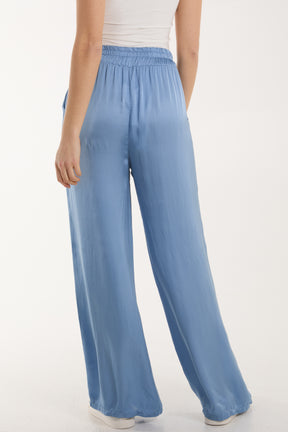 Satin Wide Leg Trousers