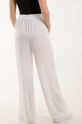 Satin Wide Leg Trousers