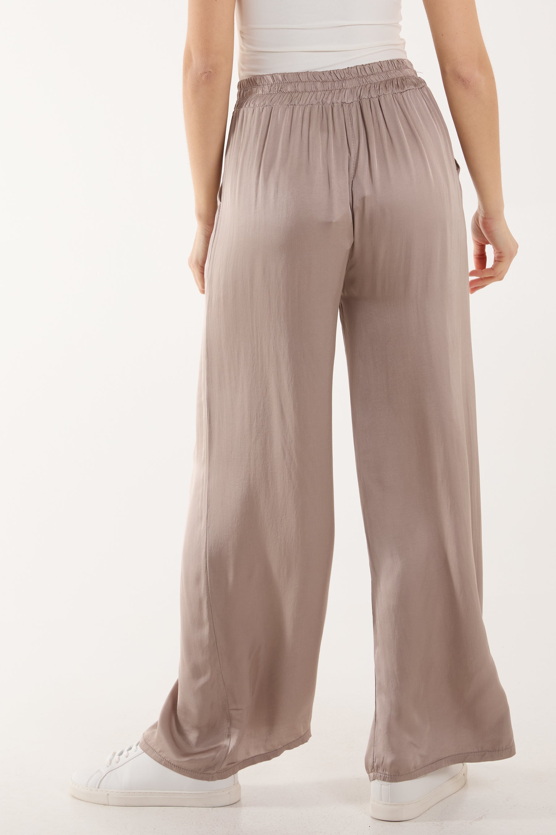 Satin Wide Leg Trousers