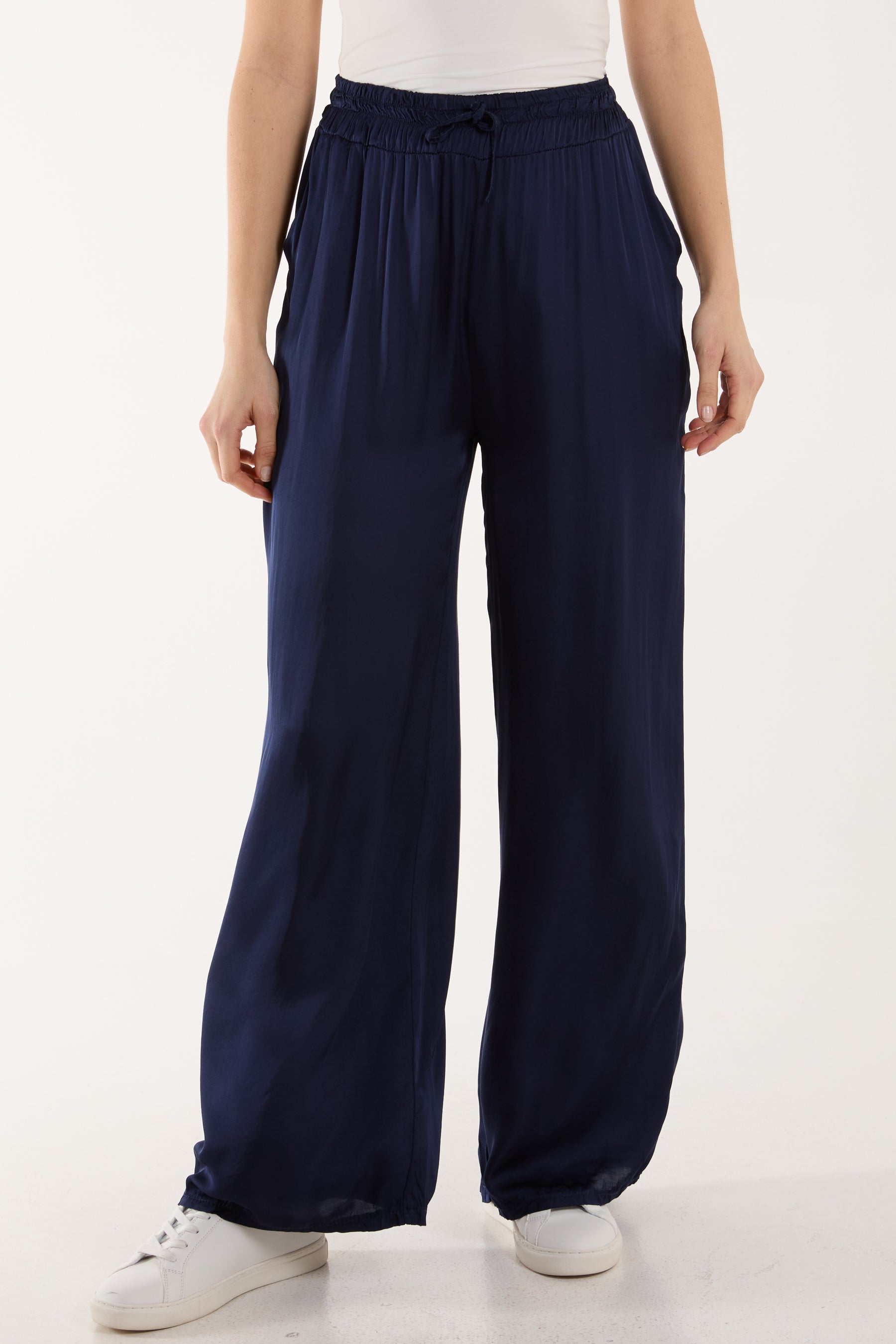 Satin Wide Leg Trousers