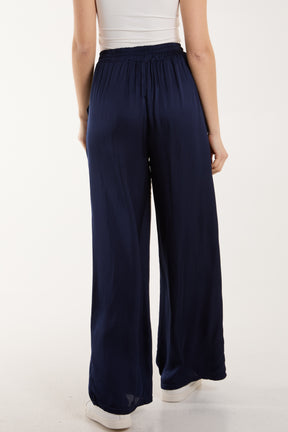 Satin Wide Leg Trousers