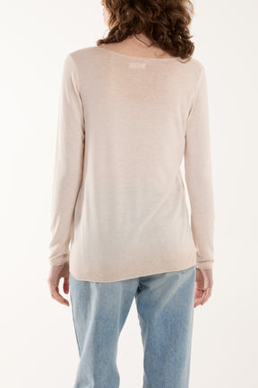 Acid Wash Shimmer Edge Fine Jumper