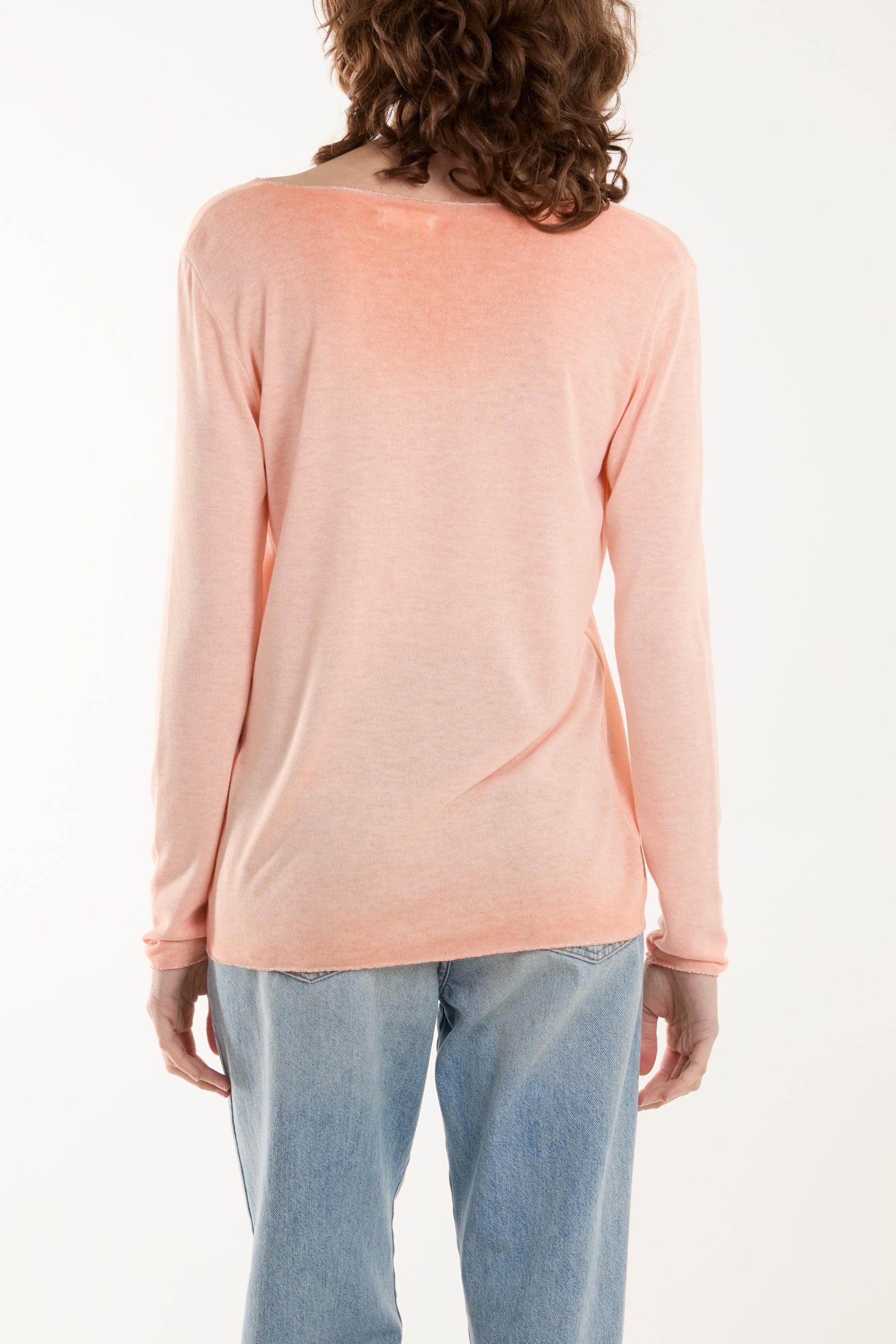 Acid Wash Shimmer Edge Fine Jumper