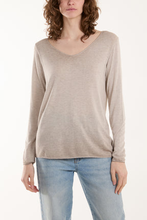 Acid Wash Shimmer Edge Fine Jumper