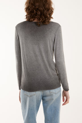 Acid Wash Shimmer Edge Fine Jumper