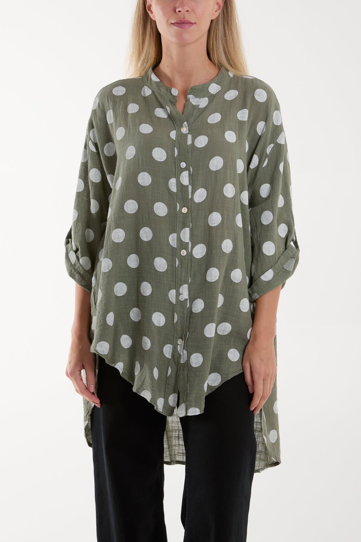 Polka Dot Cotton Shirt