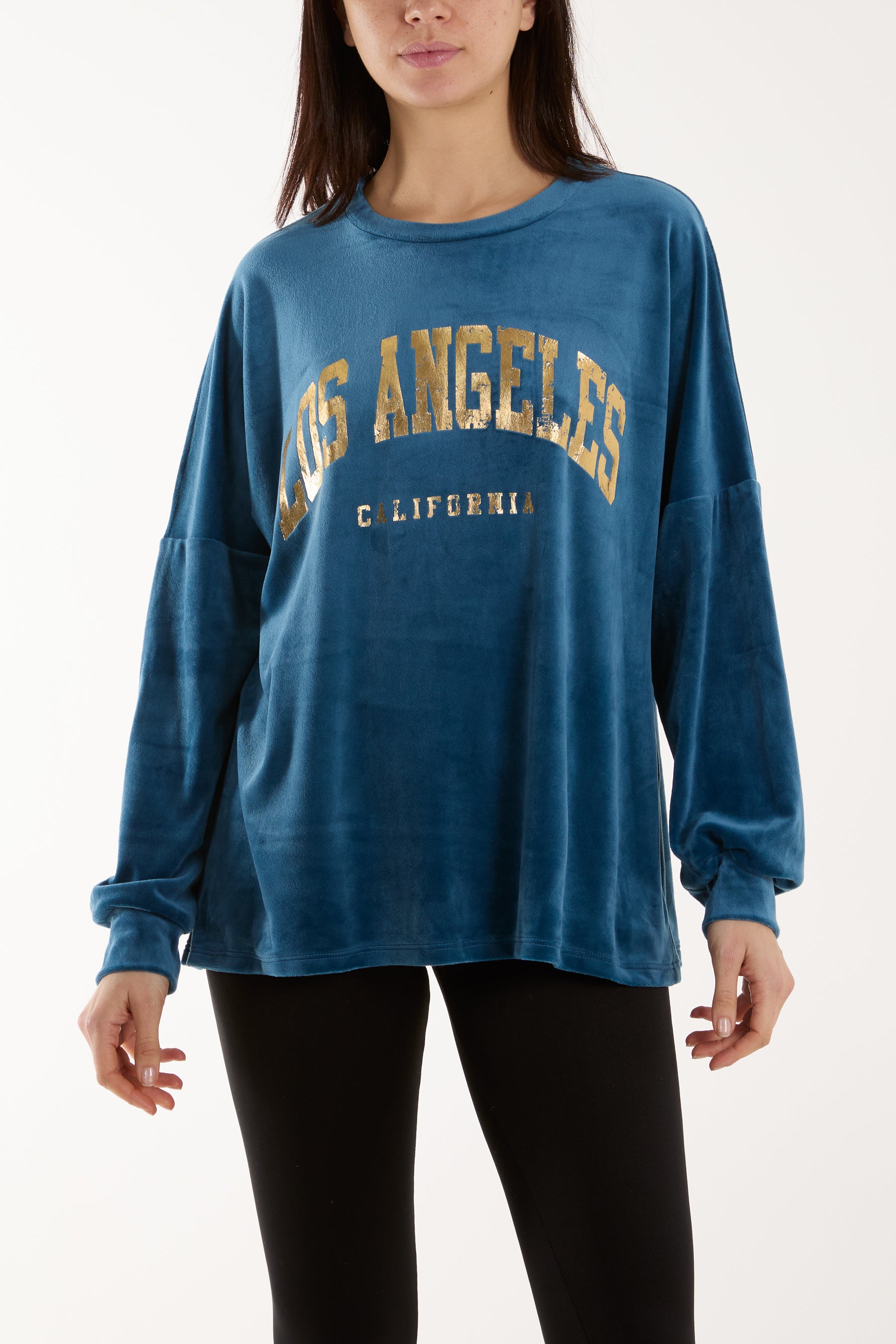 "Los Angeles" Velour Sweat Top